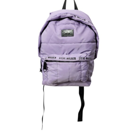 Steve Madden Bariaa Wild Nylon Padded Large Satchel Purple Backpack - Picture 12 of 12